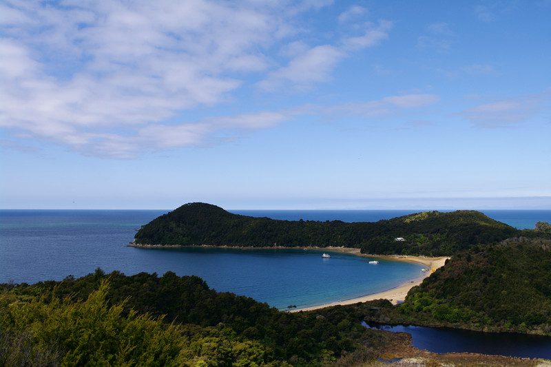 Clouds over Anchorage Bay at the Abel Tasman Coast Track