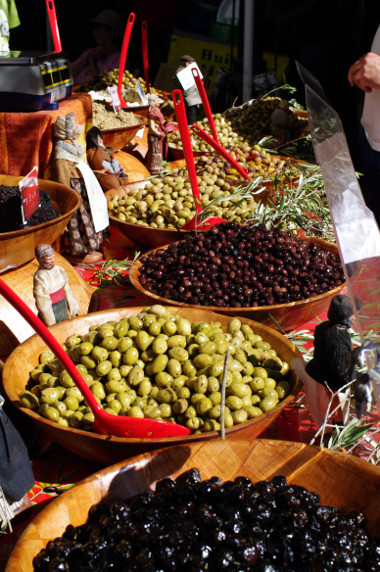 Olives at the Provencal Market in Antibes, France