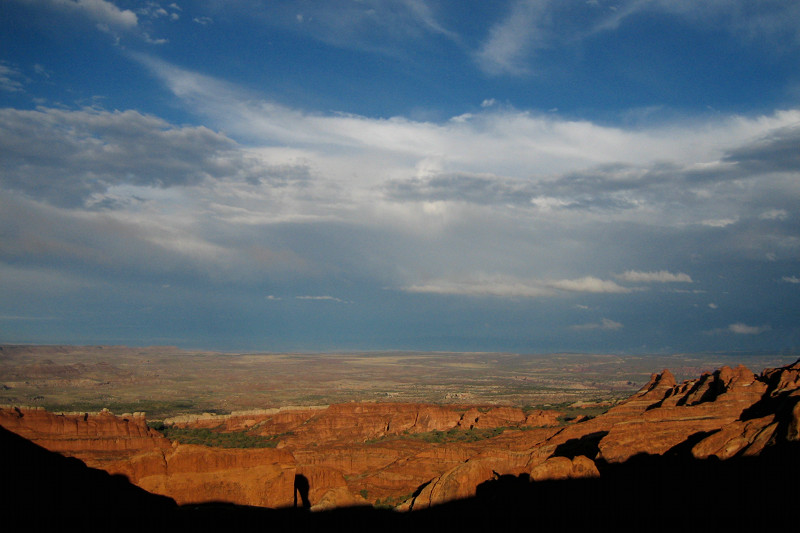 Sunset view from Devils Garden Trail at Arches National Park