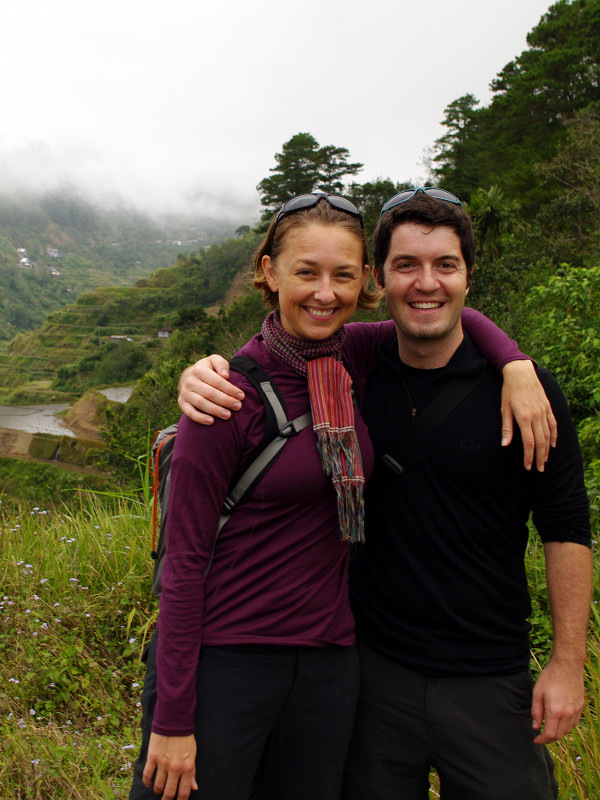 Stephanie and Justin at the Banaue Rice Terraces 