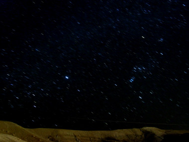 Three minute exposure of the night sky over Death Valley
