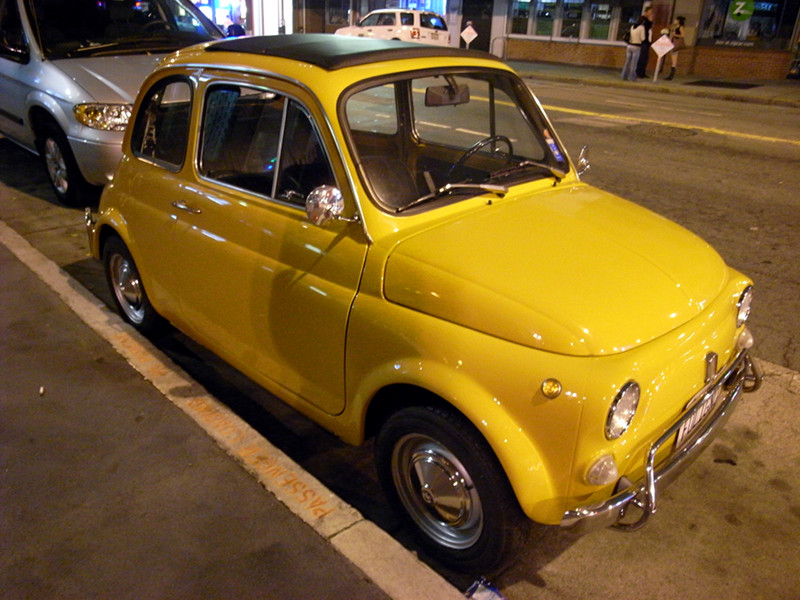 Here's a beautiful old Fiat 500 we saw parked in front of Ristorante Umbria