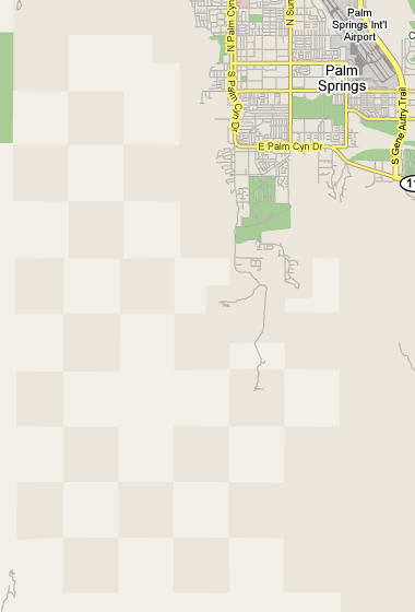 Google Maps screenshot outside Palm Springs, CA