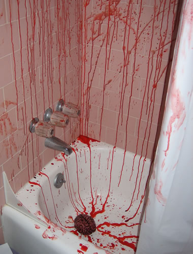 Disturbingly decorated bathroom