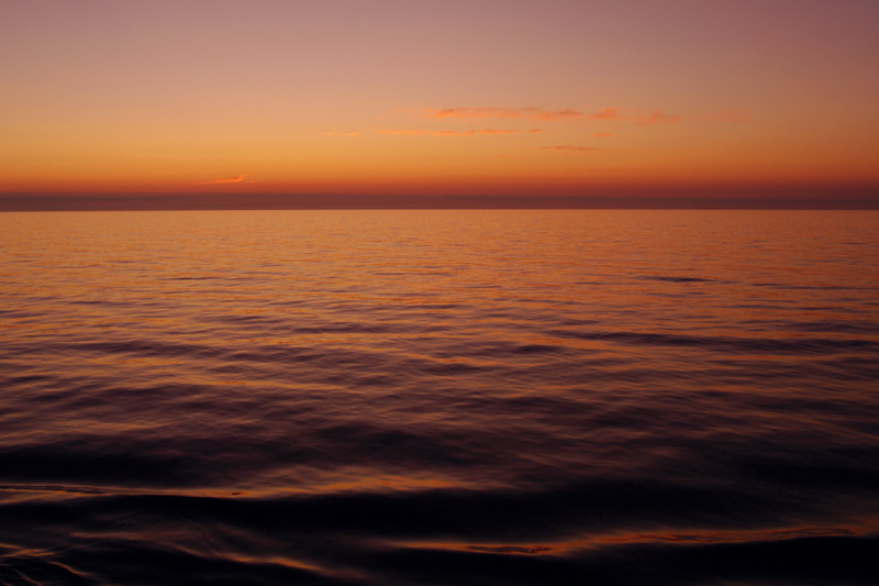 Atlantic Ocean sunset from the Hanjin Palermo