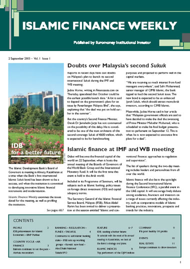 Islamic Finance Weekly front page