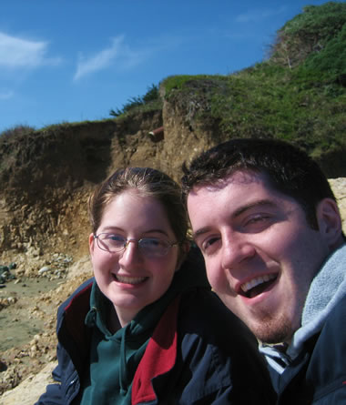 Katie and Justin on Drake's Beach, Point Reyes