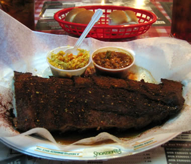 barbecue ribs from rendezvous in memphis, tennessee
