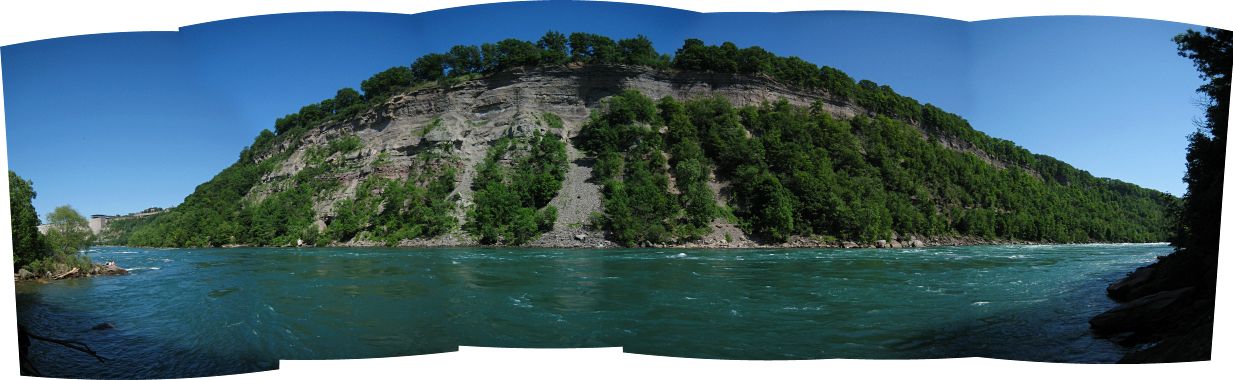 Panoramic view of the river gorge below Niagara Falls