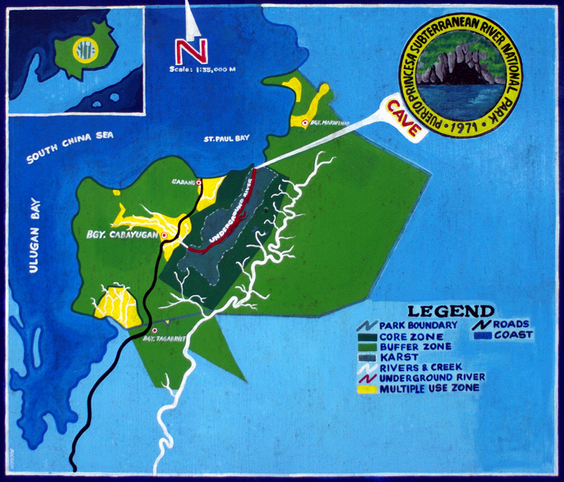 palawan subterranean river national park map