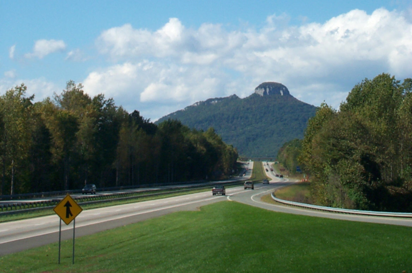 pilot mountain from scenic overlook