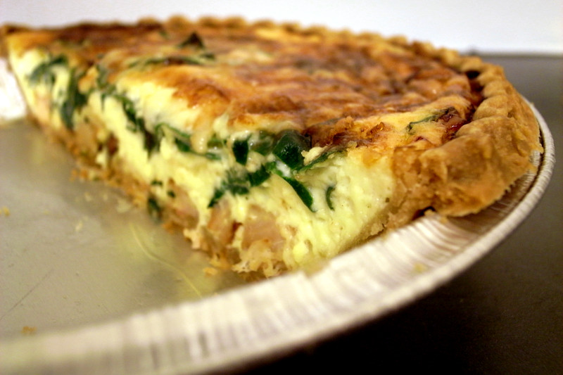 Quiche with red chard