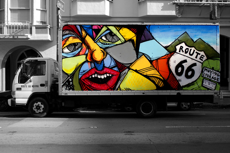 Route 66 moving truck