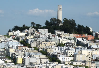 coit tower in the distance