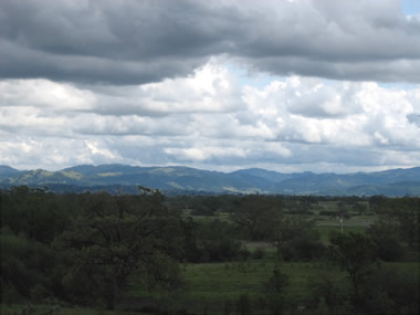 the mountains from sebastopol after some rain
