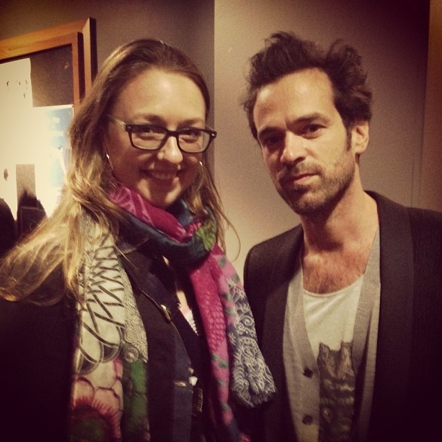 Stephanie with the French actor Romain Duris