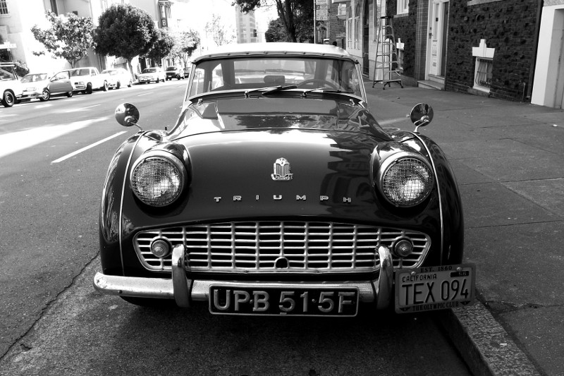 It's not every day that I see a Triumph TR2 on my walk to work.