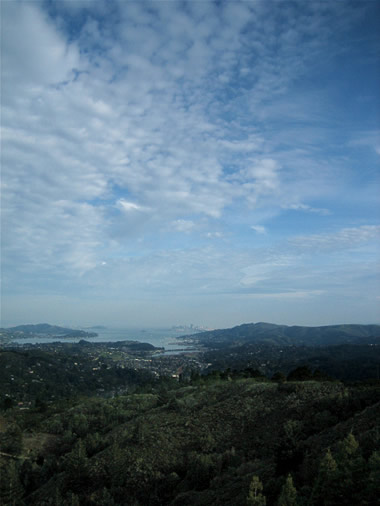View towards San Francisco from the Hoo Koo E Koo Trail at Mount Tamalpais State Park