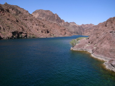 The Colorado River, downstream from Hoover Dam