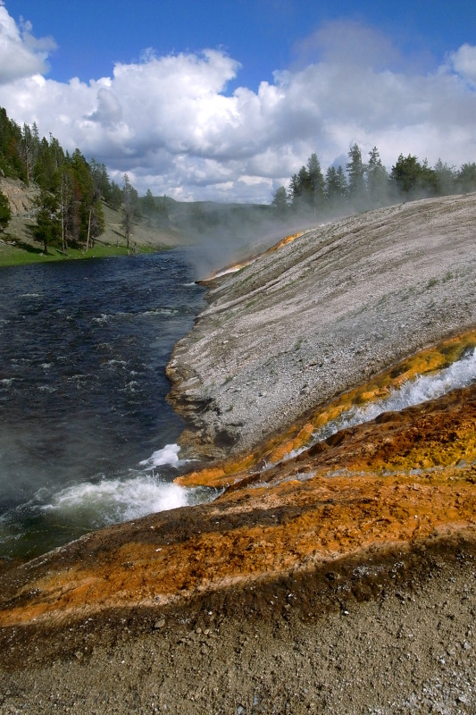Copious runoff into Firehole River