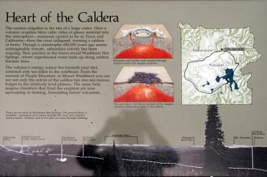 Heart of the Caldera sign at Yellowstone National Park