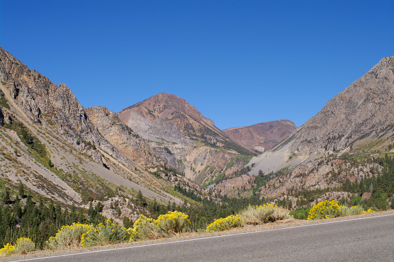 View from the scenic Tioga Road on the way into Yosemite National Park