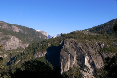 Our first sight of Half Dome