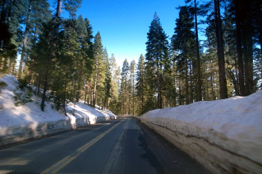 Note the snow depth along the road