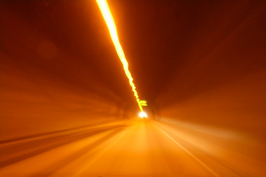 Blurry tunnel shot in Yosemite