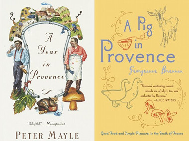 Book covers for A Year in Provence and A Pig in Provence