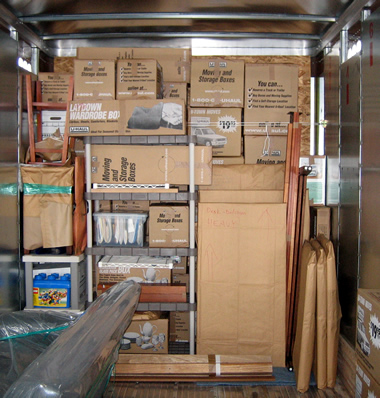 boxes in the abf u-pack truck