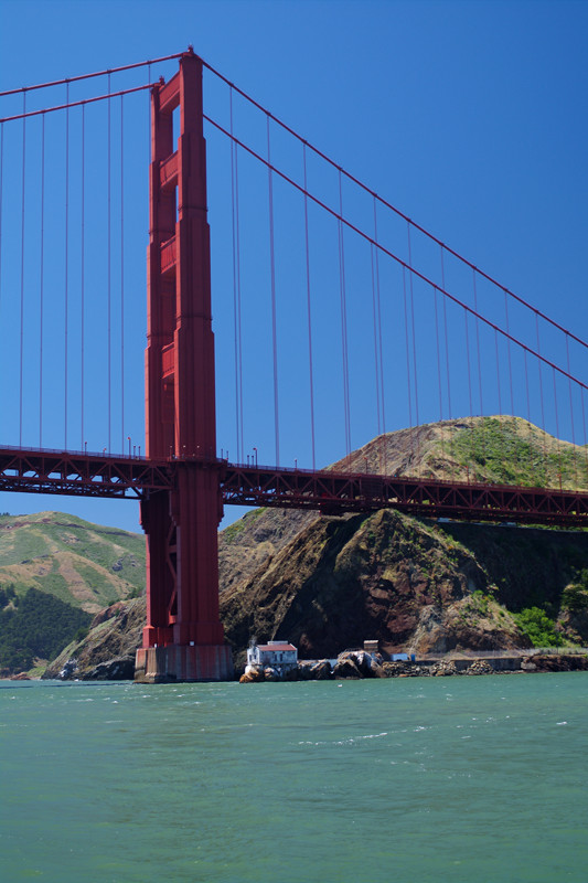 The north tower of the Golden Gate Bridge