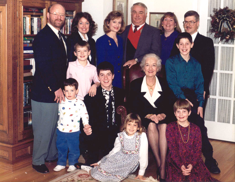 Photograph of the Barnette family taken on December 25, 1994