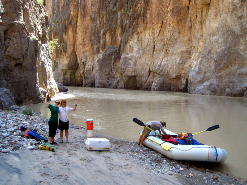 Lunch spot in the Santa Elena Canyon on the Rio Grande