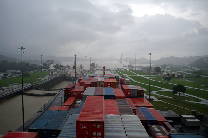 Waiting for the Pedro Miguel Locks of the Panama Canal to open