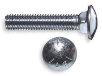 side view and top view of a carriage bolt