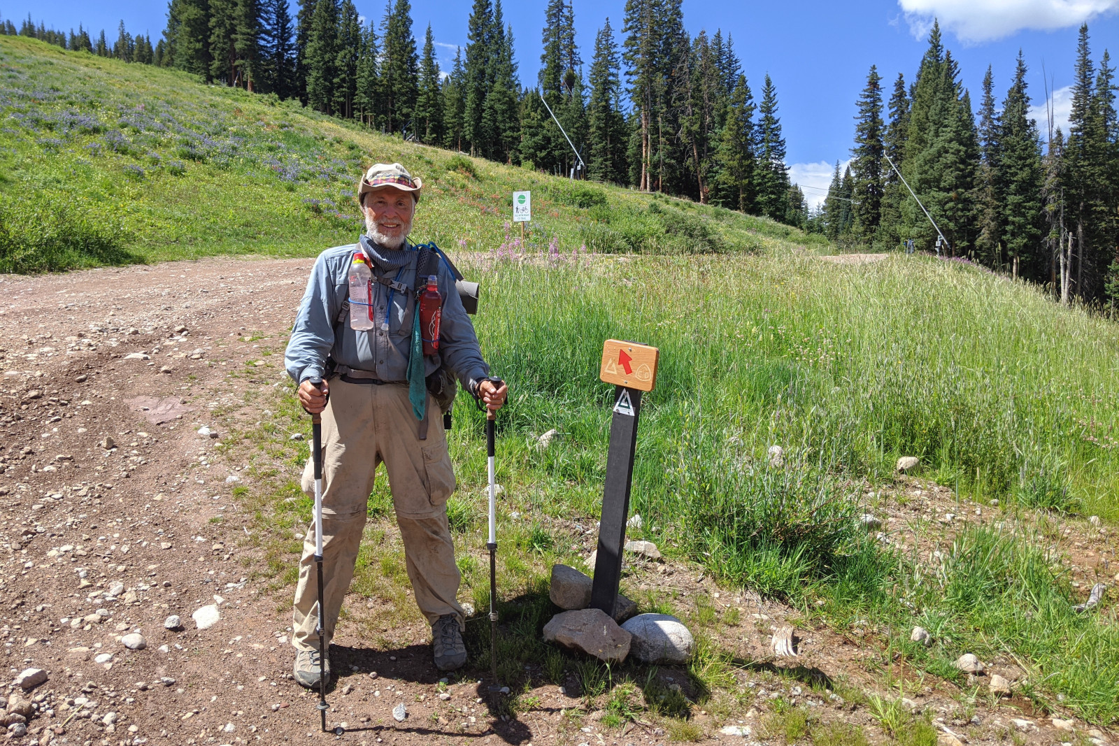 Tartan rejoins the official CDT route (and the Colorado Trail) at Copper Mountain