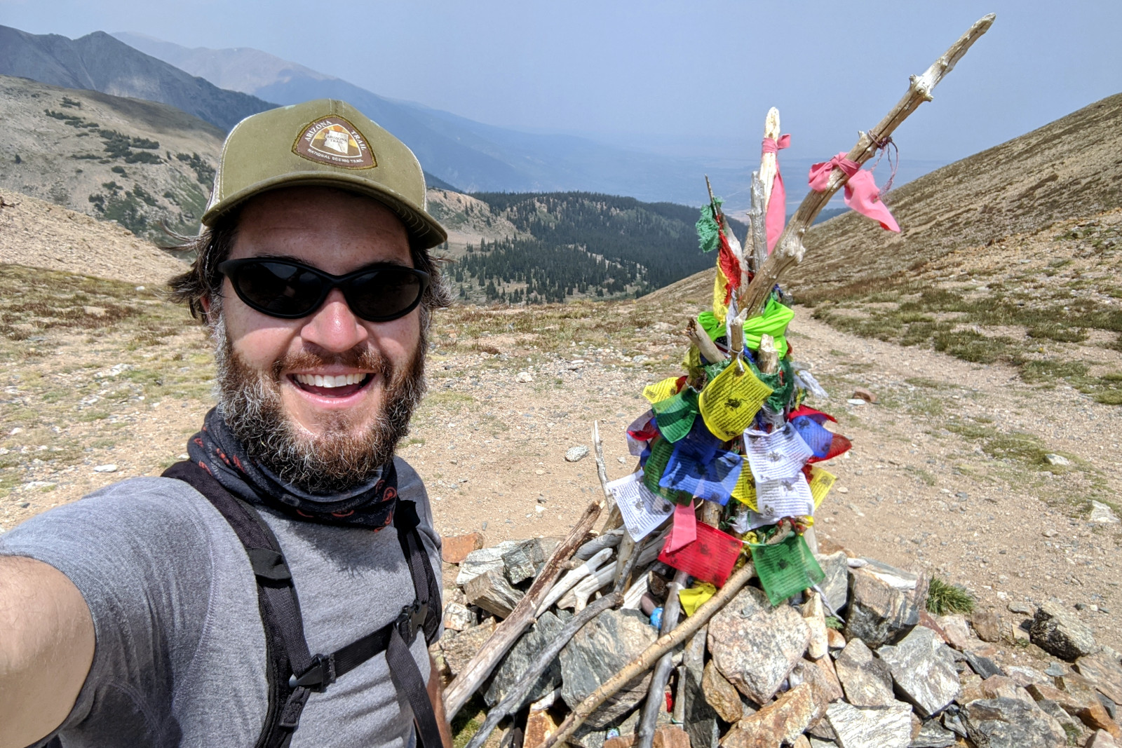 Justin on top of Hope Pass