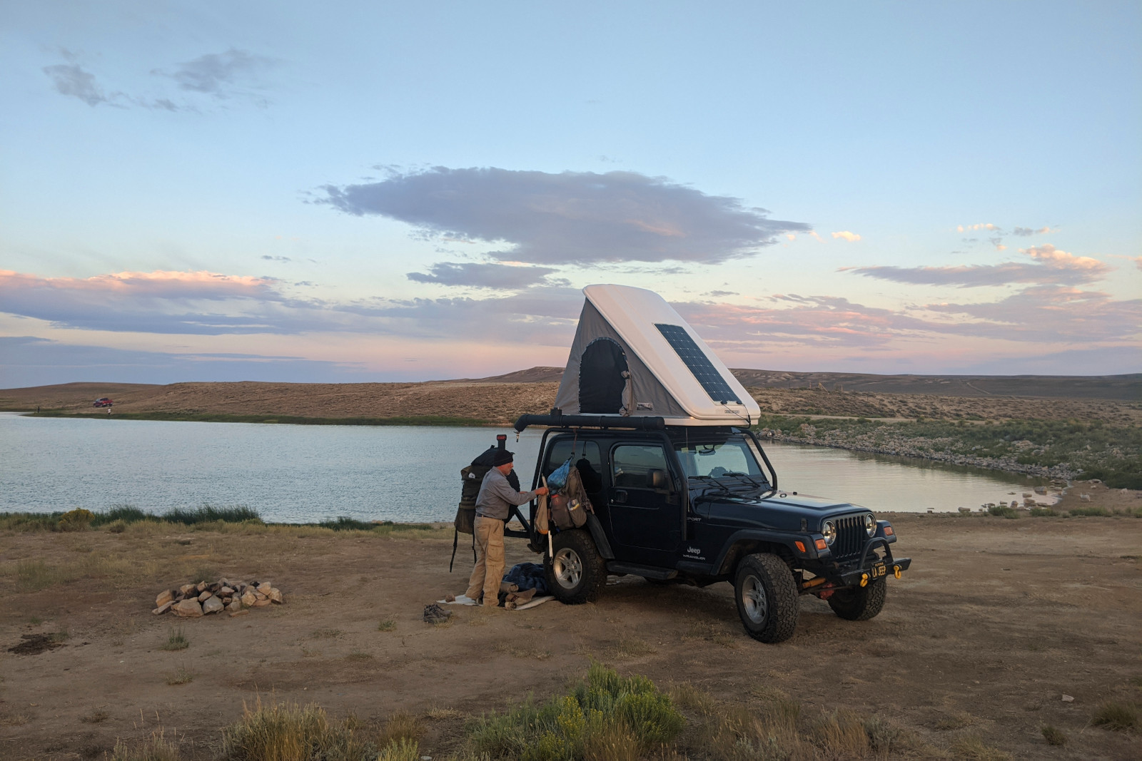 CDT Meetup 2: Dad preparing to cowboy camp