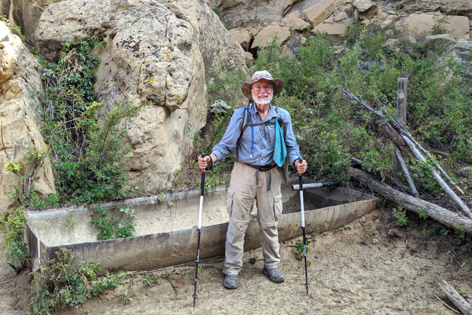 Dad (aka Tartan) returning to the spring, 15 miles south of Cuba, New Mexico