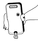 Achewood cell phone with nutsack