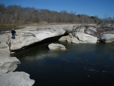 Dad explores Upper McKinney Falls