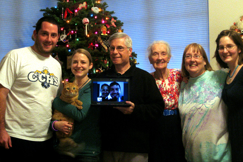 Christmas 2010 family photo, taken with Skype