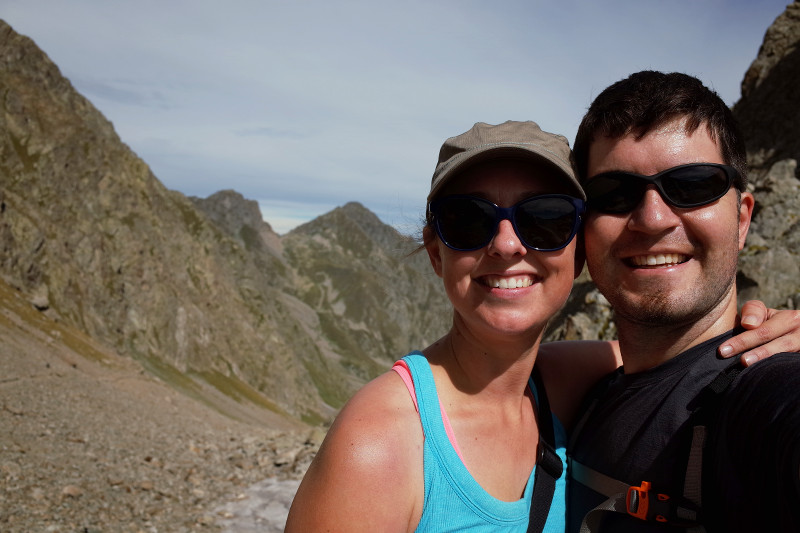 Stephanie and Justin at the Col de Fenestre