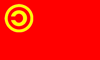 copy left symbol in the form of a communist flag