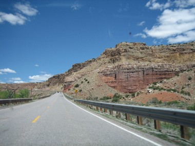 first glimpse of the red rocks of new mexico