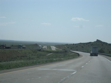 landscape changes as i leave texas and enter new mexico