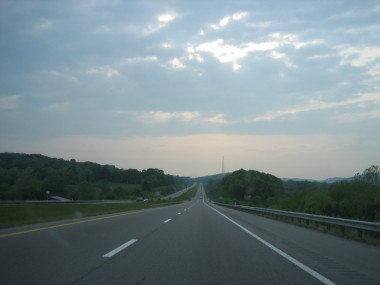 on the road in tennessee, heading towards clarksville