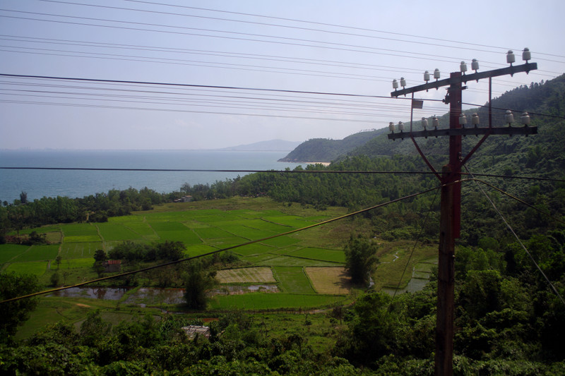 View out the train on the way from Đà Nẵng to Hanoi, Vietnam