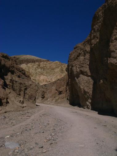 At the entrance to Golden Canyon